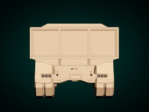 low poly vintage truck 02 3D 模型
