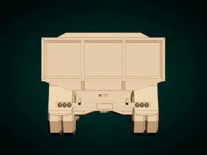 camion vintage low poly 02 Modello 3D