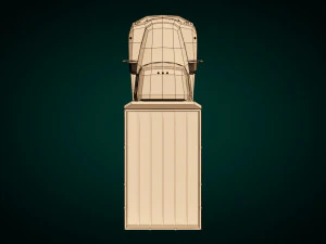 camion vintage low poly 02 Modello 3D