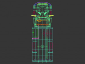 low poly vintage truck 02 3D 模型