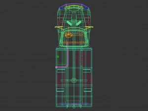 camion vintage low poly 02 Modello 3D