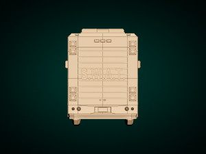 low poly swat van 01 3D-Modell