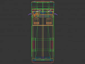 furgone swat low poly 01 Modello 3D