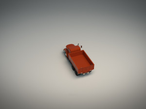 low poly vintage truck 01 Model 3D