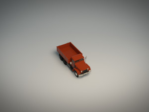 low poly vintage truck 01 Model 3D