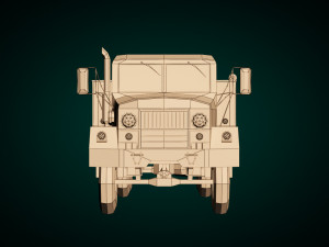 low poly vintage truck 01 Model 3D