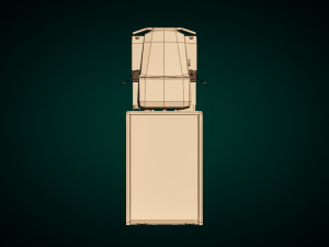 low poly vintage truck 01 Model 3D