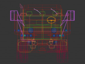 low poly vintage truck 01 Model 3D