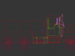 low poly vintage truck 01 Model 3D