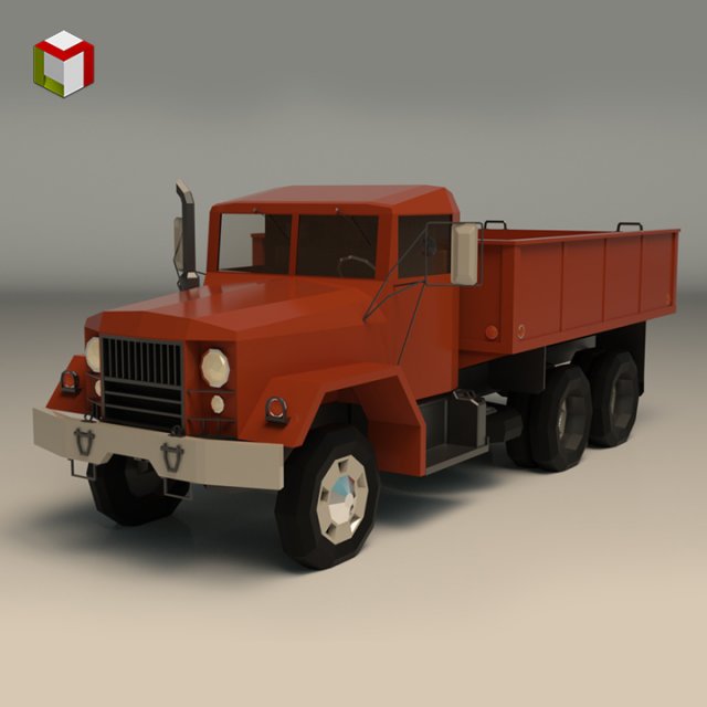 low poly vintage truck 01 Model 3D .c4d .max .obj .3ds .fbx .stl .blend 