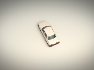 low poly sedan car 07 Model 3D