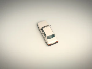 low poly sedan car 07 3D Model