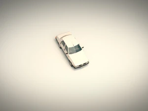 low poly sedan car 07 3D Model