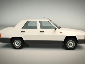 low poly sedan car 07 3D Model