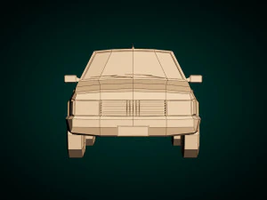 low poly sedan car 07 3D Model