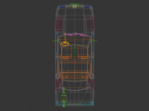 low poly sedan car 07 Model 3D