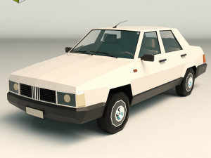 low poly sedan car 07 3D 모델