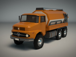 low poly vintage truck 03 3D Model
