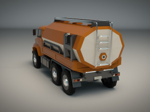 low poly vintage truck 03 3D Model