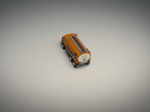 low poly vintage truck 03 3D Model