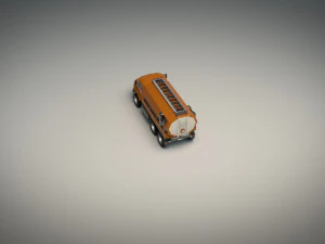 low poly vintage truck 03 3D Model