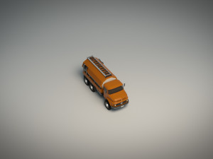 low poly vintage truck 03 3D Model