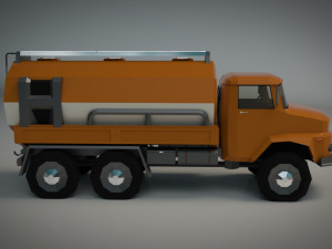 low poly vintage truck 03 3D Model