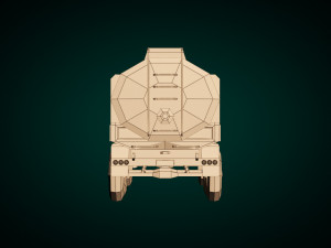 low poly vintage truck 03 3D Model