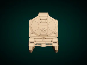 low poly vintage truck 03 3D Model