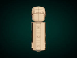 low poly vintage truck 03 3D Model