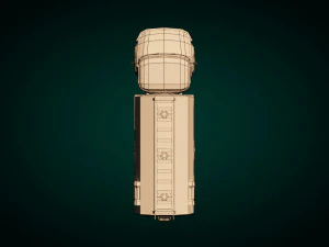 low poly vintage truck 03 3D Model