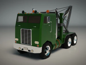 low poly vintage truck 04 3D Model