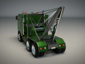 low poly vintage truck 04 3D Model