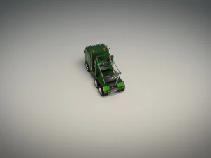 low poly vintage truck 04 3D Model