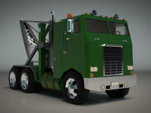 low poly vintage truck 04 3D Model