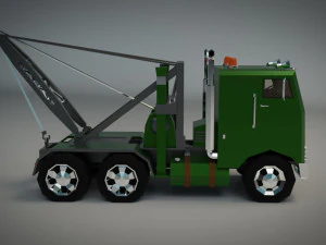low poly vintage truck 04 3D Model
