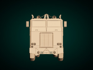 low poly vintage truck 04 3Dモデル