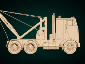 low poly vintage truck 04 3Dモデル