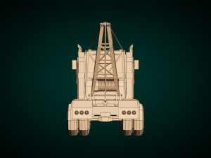 low poly vintage truck 04 3Dモデル