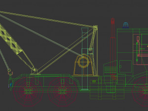 low poly vintage truck 04 3Dモデル