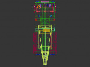 low poly vintage truck 04 3Dモデル