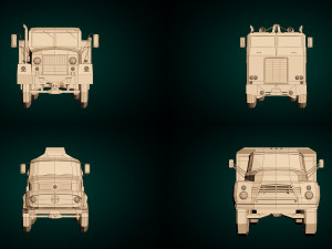 low poly truck pack 02 Modelo 3D