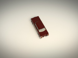low poly sedan car 08 Model 3D