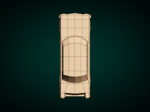low poly sedan car 08 Model 3D