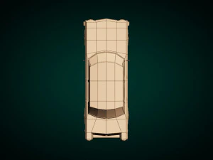 low poly sedan car 08 3D Model