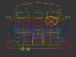 low poly sedan car 08 Model 3D
