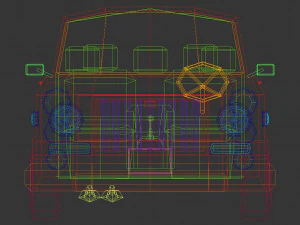 low poly sedan car 08 3D Model