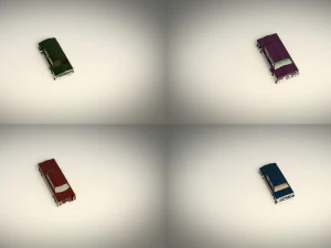 Pacchetto auto berlina low poly 02 Modello 3D