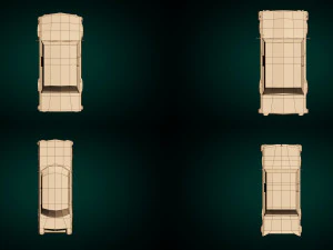 Pacchetto auto berlina low poly 02 Modello 3D