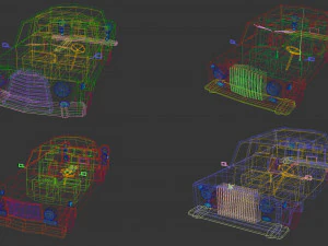 Pacchetto auto berlina low poly 02 Modello 3D